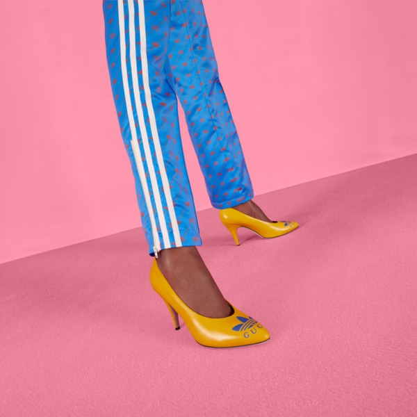 Giày Cao Gót Gucci x Adidas Women's Trefoil Pump 'Yellow' ‎702213-C9D00-7636 - Ảnh 2