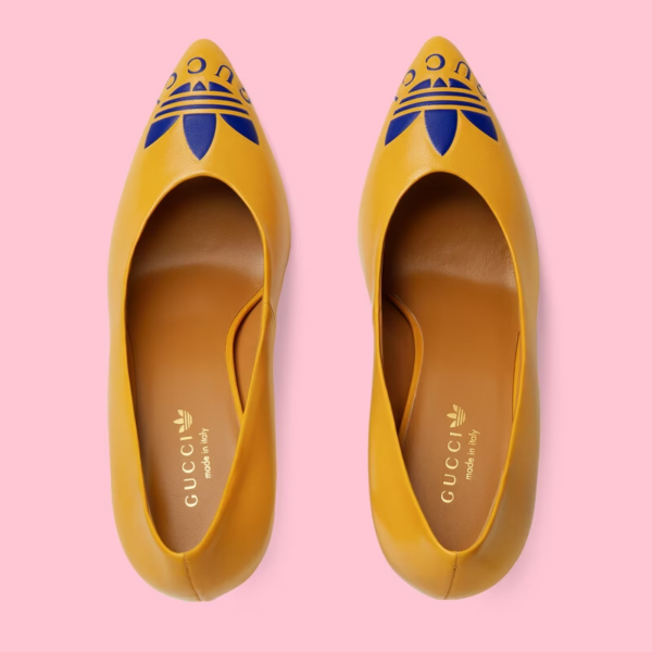 Giày Cao Gót Gucci x Adidas Women's Trefoil Pump 'Yellow' ‎702213-C9D00-7636 - Ảnh 4