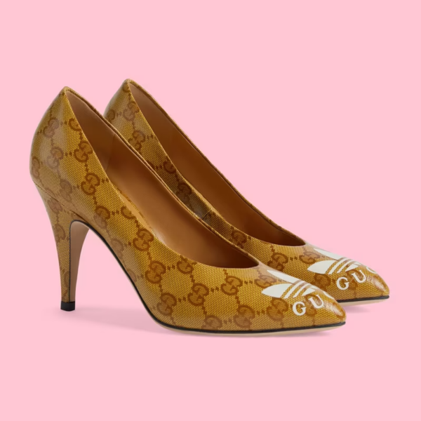 Giày Cao Gót Gucci x Adidas Women's GG pump 'Yellow' ‎702221-UVS00-7122 - Ảnh 3