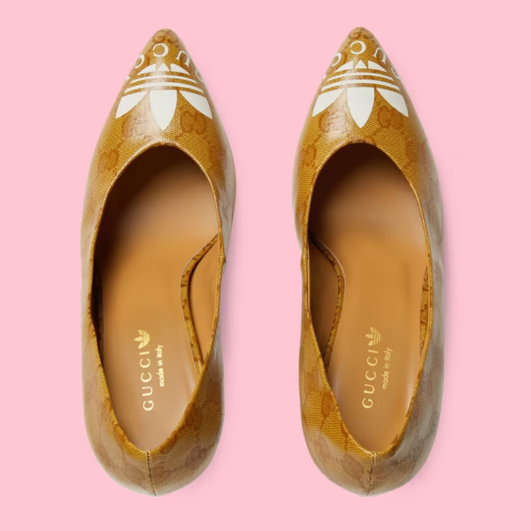 Giày Cao Gót Gucci x Adidas Women's GG pump 'Yellow' ‎702221-UVS00-7122 - Ảnh 4