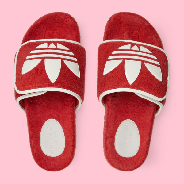 Dép Gucci x Adidas Men's GG Platform 'Red' ‎702412-UU010-6560 - Ảnh 3