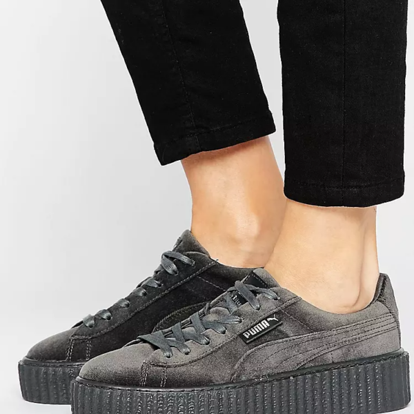 Giày Puma Fenty Rihanna Velvet Creepers 'Grey' 364466-03 - Ảnh 2