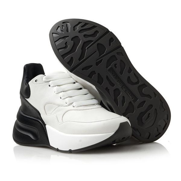 Giày Alexander McQueen Wmns Oversized Runner 'White Black' 553787 WHRU3 9034 - Ảnh 4