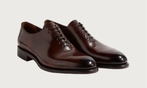 Alternative view of Giày Salvatore Ferragamo Plain Toe Oxford 'Dark Brown' 02B482-707822