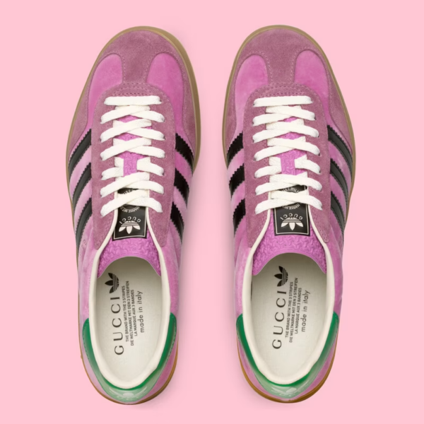 Giày Gucci x Adidas Men's Gazelle 'Pink Velvet' 707848-9STU0-5960 - Ảnh 4