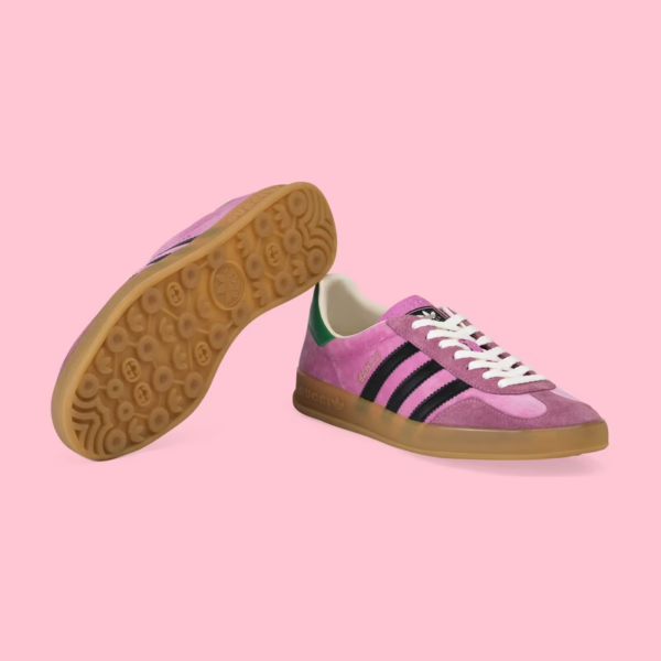 Giày Gucci x Adidas Men's Gazelle 'Pink Velvet' 707848-9STU0-5960 - Ảnh 5
