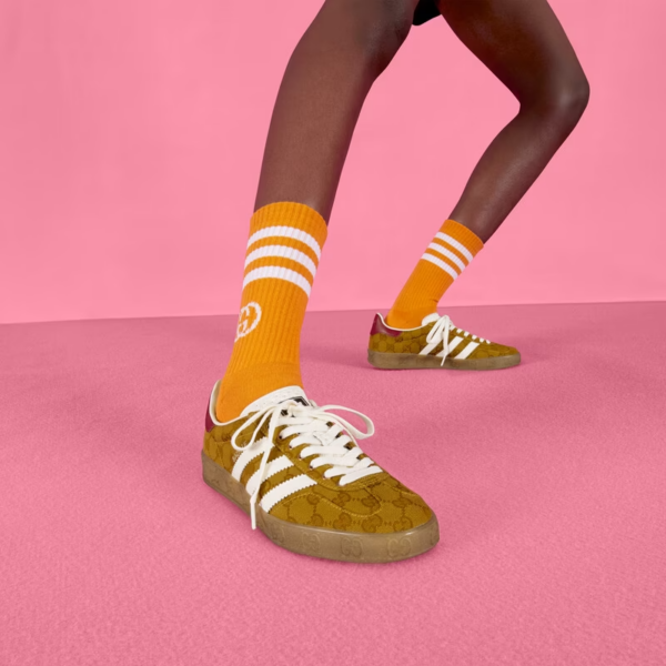 Giày Gucci x Adidas Women's Gazelle 'Yellow' ‎707868-UWV20-7162 - Ảnh 2