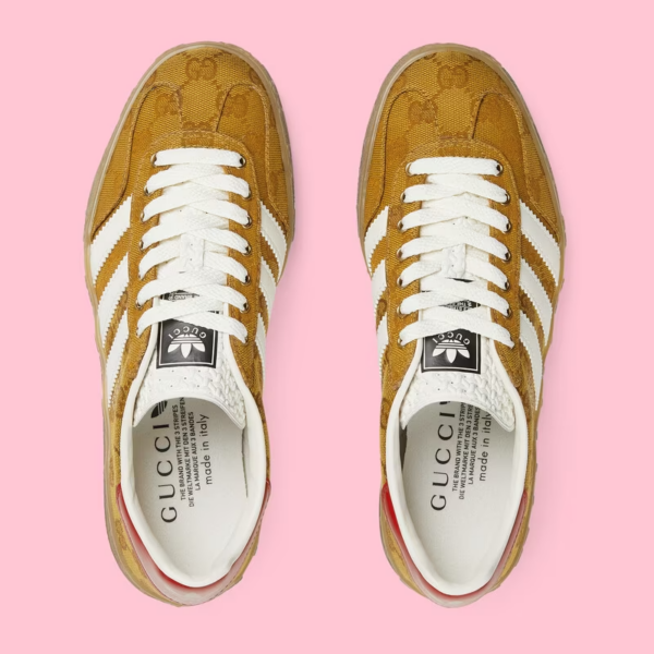 Giày Gucci x Adidas Women's Gazelle 'Yellow' ‎707868-UWV20-7162 - Ảnh 4