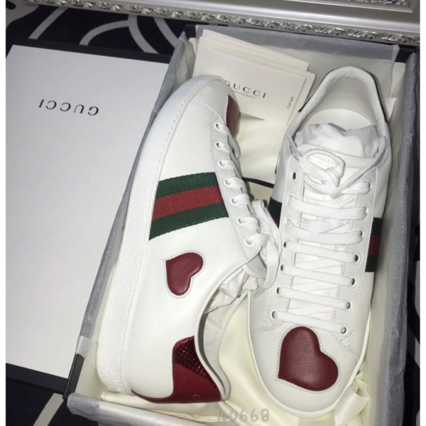 Giày Gucci Wmns Ace Low 'Heart' 435638 A38M0 9074 - Ảnh 6