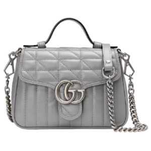 Túi Gucci GG Marmont Mini Top Handle Dark Grey Leather 583571-UM8AN-1711