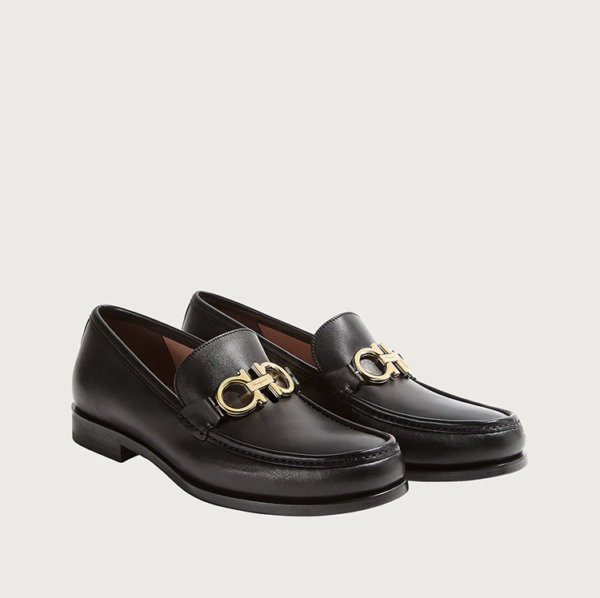Giày Salvatore Ferragamo Moccasin Gancini 'Black' 02B715-712557 - Ảnh 2