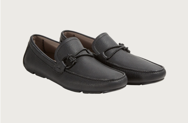 Giày Salvatore Ferragamo Driver Gancini 'Black' 02B796-713330 - Ảnh 2