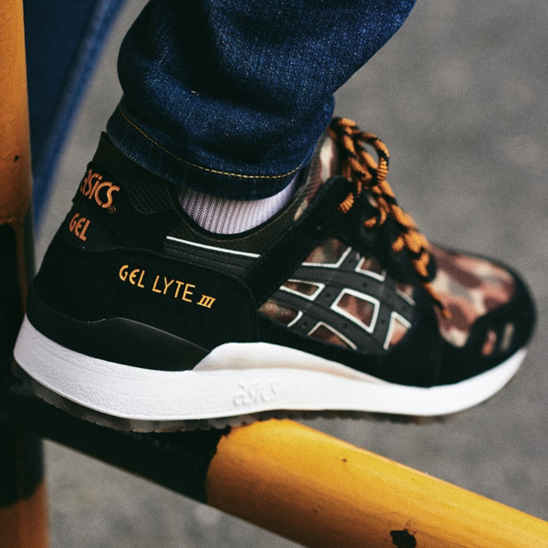 Giày Asics Atmos x Gel Lyte 3 'NEXKIN Black Orange Camo' 1191A339-001 - Ảnh 3