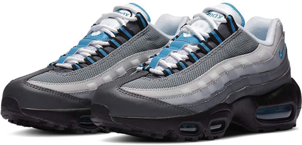Giày Nike Air Max 95 Recraft GS Grey Laser Blue CJ3906-002 - Ảnh 5