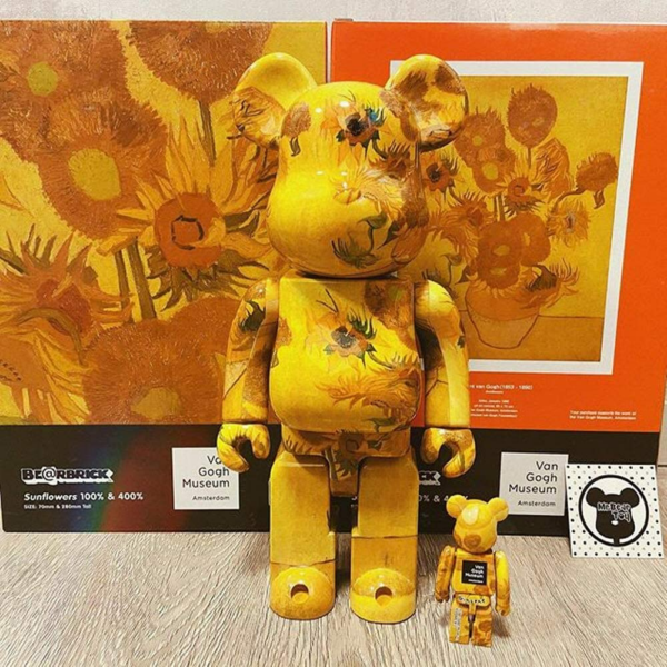 Mô Hình Bearbrick Van Gogh Museum Sunflowers - Ảnh 3