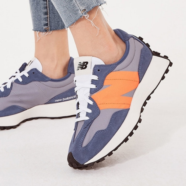 Giày New Balance Wmns 327 'Magnetic Blue Varsity Orange' WS327CB - Ảnh 2