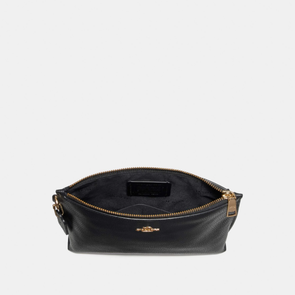 VÍ Coach Charlie Pouch Black Gold Y0XB1669V5 - Ảnh 3