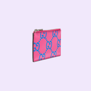 Vi Gucci GG Embossed Zip Card Case 'Fuchsia' 725550-AABCZ-5745
