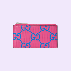 Vi Gucci GG Embossed Zip Card Case 'Fuchsia' 725550-AABCZ-5745