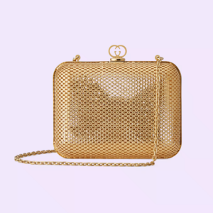 Tui Gucci Metal Handbag Crystal Bow 'Gold' 725794-9AAA2-8046