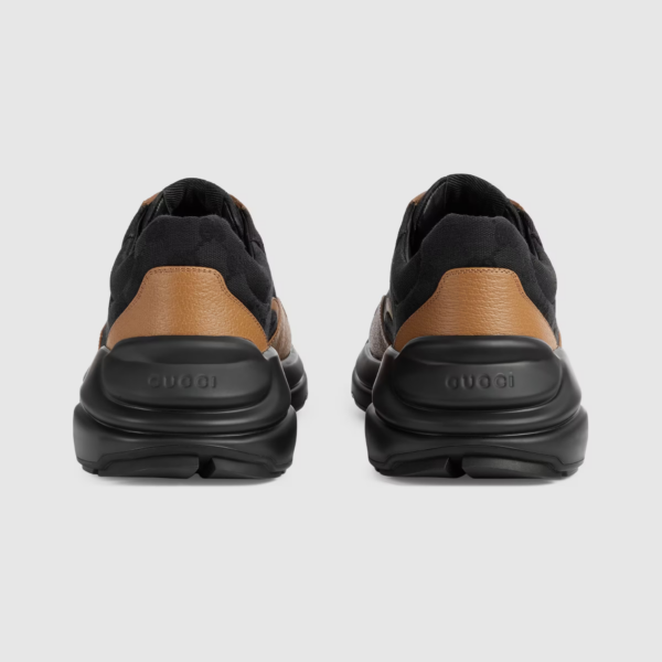 Giày Gucci Men's Rhyton Sneaker 'Black Canvas' 725932-FAA1P-1155 - Ảnh 5