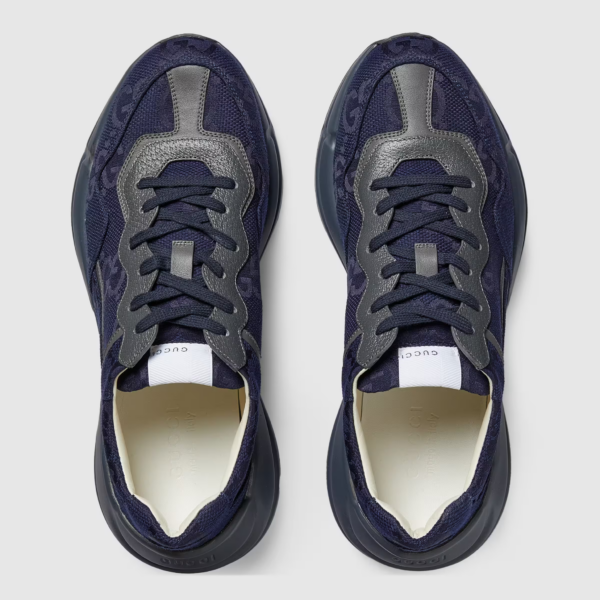 Giày Gucci Men's Rhyton Sneaker 'Blue Canvas' 725932-FAA5D-4553 - Ảnh 3