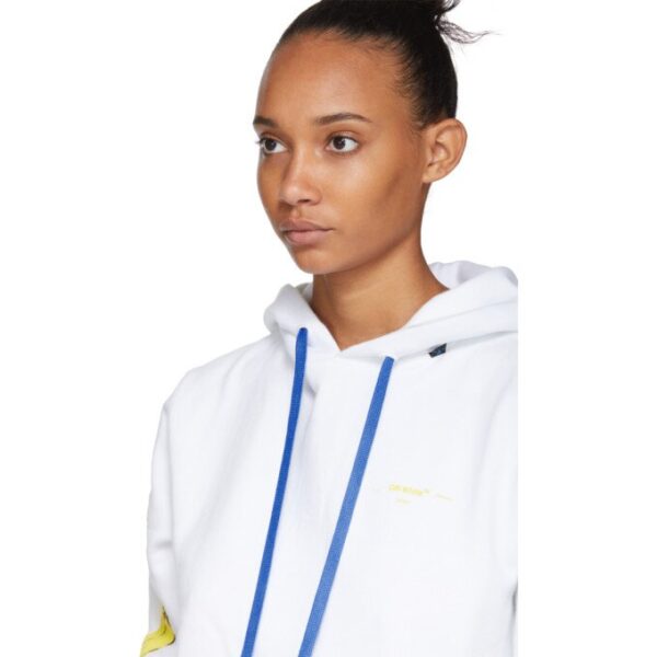 Áo Off White Acrylic Arrows Hoodie White Yellow OW00231 - Ảnh 4