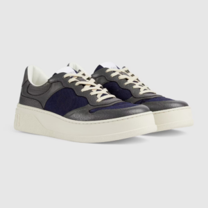 Alternative view of Giày Gucci Men's Lace-Up Sneaker 'Grey Leather' 726543-AABNK-1152