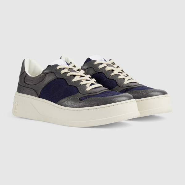 Giày Gucci Men's Lace-Up Sneaker 'Grey Leather' 726543-AABNK-1152 - Ảnh 2