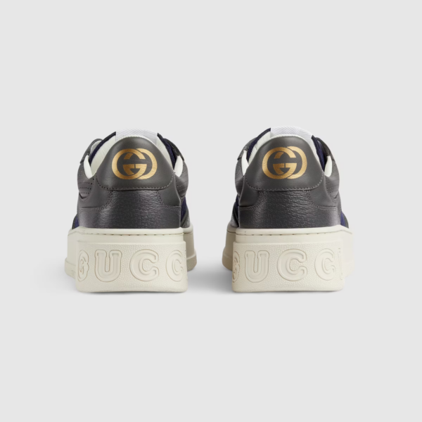 Giày Gucci Men's Lace-Up Sneaker 'Grey Leather' 726543-AABNK-1152 - Ảnh 5