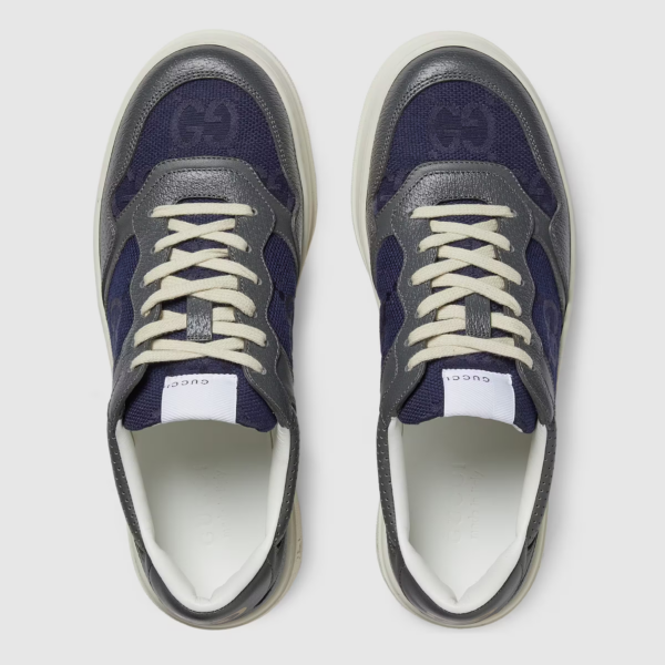 Giày Gucci Men's Lace-Up Sneaker 'Grey Leather' 726543-AABNK-1152 - Ảnh 3