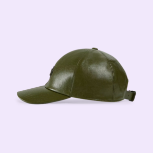 Mu Gucci Leather Baseball Double G 'Dark Green' 727238-4HAU4-3300