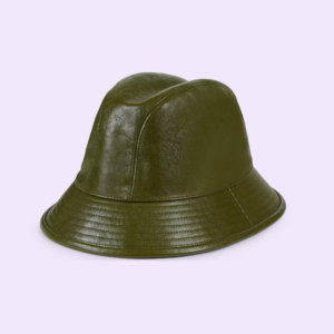 Mu Gucci Leather Bucket Double G 'Dark Green' 727239-4HAU4-3300