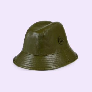 Mu Gucci Leather Bucket Double G 'Dark Green' 727239-4HAU4-3300