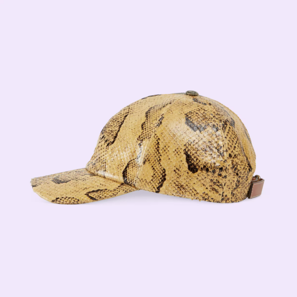 Mu Gucci GG Supreme Python Baseball 'Beige Ebony' 727462-4HAVF-9775