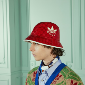 Mu Gucci Adidas x Gucci GG Canvas Fedora 'Red Crystal' 728215-3HAN6-6477