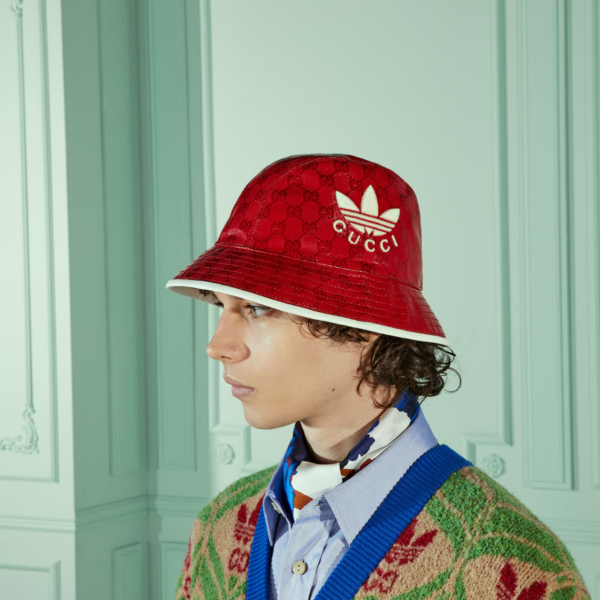 Mu Gucci Adidas x Gucci GG Canvas Fedora 'Red Crystal' 728215-3HAN6-6477