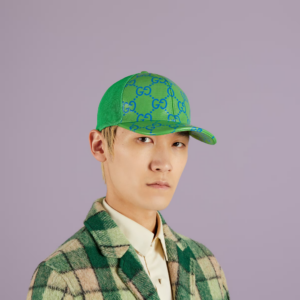 Mu Gucci GG Leather Basebal 'Green Blue' ‎728853-4HAWH-8669