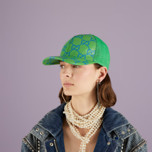 Mu Gucci GG Leather Basebal 'Green Blue' ‎728853-4HAWH-8669