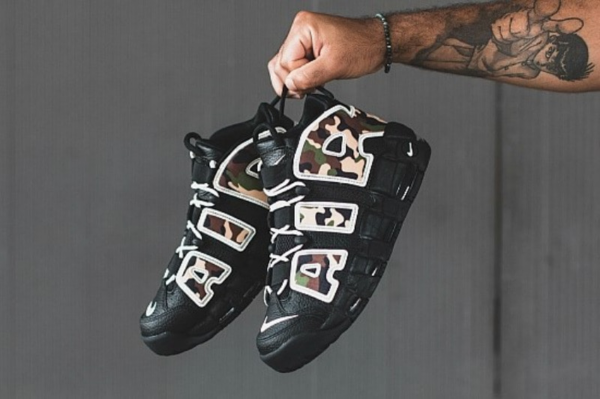 Giày Nike Air More Uptempo QS GS 'Camo' CJ0930-001 - Ảnh 5