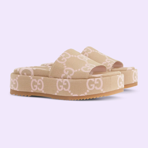 Dep Gucci Maxi GG Platform Slide 'Beige' 730043-UKO00-8805