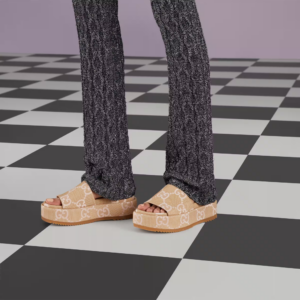 Dep Gucci Maxi GG Platform Slide 'Beige' 730043-UKO00-8805