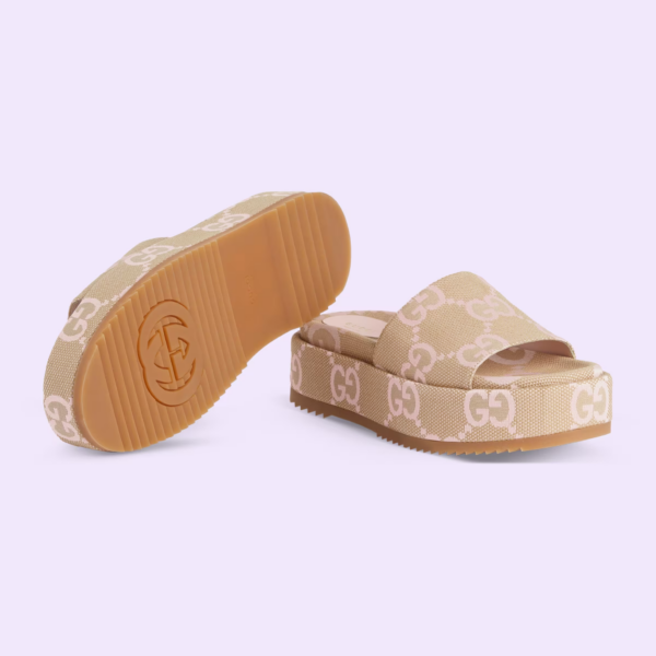 Dep Gucci Maxi GG Platform Slide 'Beige' 730043-UKO00-8805