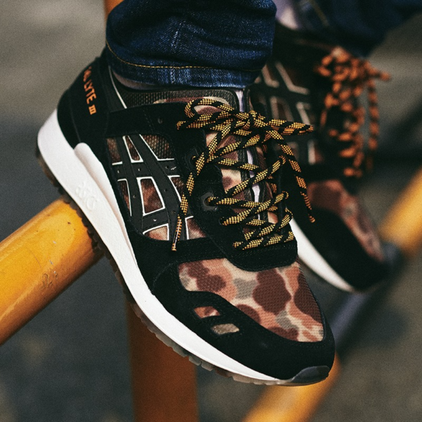 Giày Asics Atmos x Gel Lyte 3 'NEXKIN Black Orange Camo' 1191A339-001 - Ảnh 5