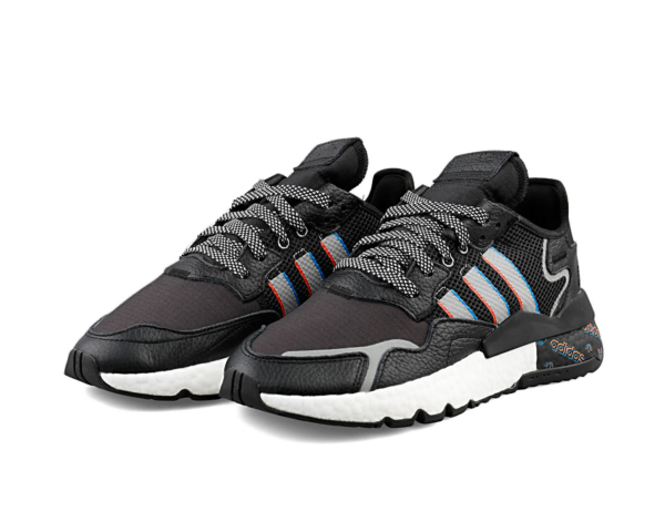 Giày Adidas Nite Jogger Core Black Cloud White H01718 - Ảnh 2