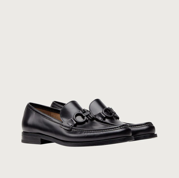 Giày Salvatore Ferragamo Moccasin Gancini 'Black' 02C506-732384 - Ảnh 2