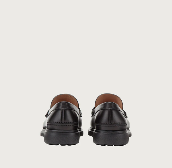 Giày Salvatore Ferragamo Moccasin Gancini 'Black' 02C499-735190 - Ảnh 3