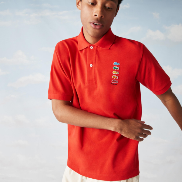 Áo Lacoste x Polaroid Men’s Coloured Crocodiles 'Red' Polo Shirt PH2081-S5H - Ảnh 3