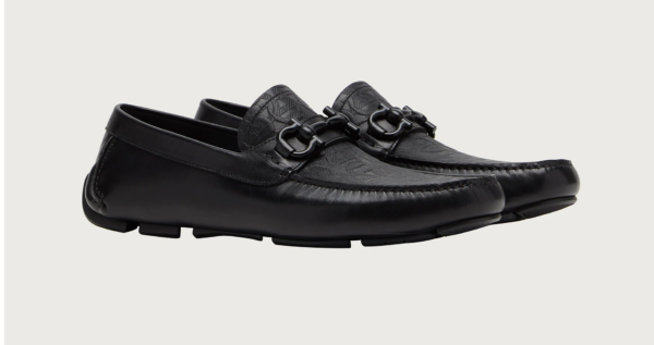 Giày Salvatore Ferragamo Driver Gancini 'Black' 02C398-740689 - Ảnh 2