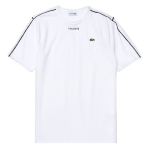 Ao Lacoste Sport Piped Cotton T-Shirt White TH4915-BLD